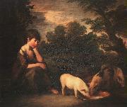 Thomas Gainsborough Girl with Pigs Sweden oil painting artist